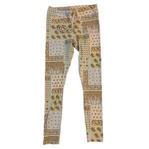 Anthropologie The Upside Leggings Talla 10 Bandana Paisley Yoga Pants Athleisure